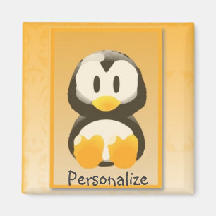 Orange Penguin Magnet