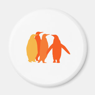 Orange Penguins Magnet