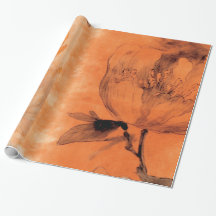 Orange Peonies 2 Decoupage Collage Design