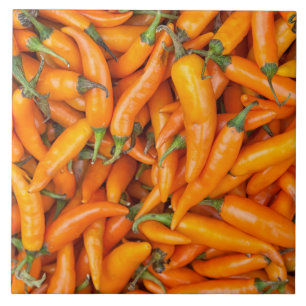 Orange Peppers Tile