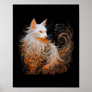 Orange Persians Cat Long Hair Cute Kitten Lover Me Poster