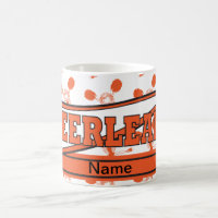 Orange Personalise Cheerleader Girl Silhoutte