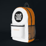 Orange | Personalised Corporate Logo and Text Printed Backpack<br><div class="desc">Elevate your professional style with this personalised modern backpack! Featuring a classic orange and white design and the option to add your company logo and text, this backpack is perfect for corporate needs. Ideal for carrying all your essentials during your workdays or while travelling. Crafted with high-quality materials and carefully...</div>