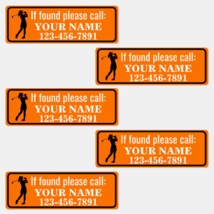 Orange Personalised Golf Club