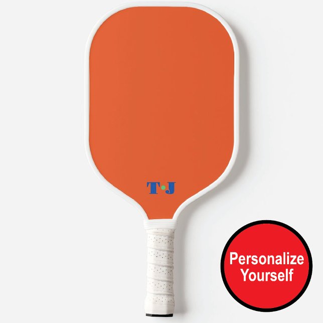 Orange Personalised Monogrammed Pickleball Paddle (Creator Uploaded)