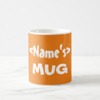 Orange Personalised Name Mug