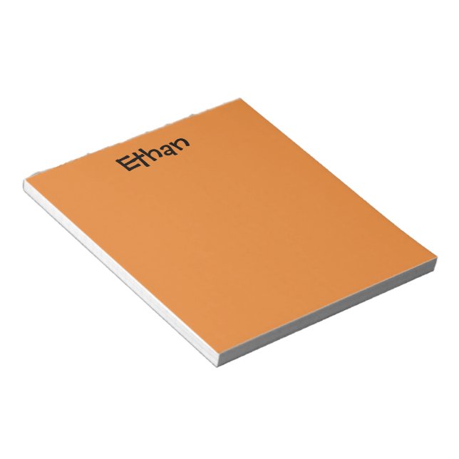 Orange Personalised Notepad (Angled)