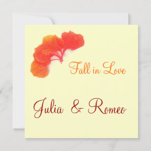 Orange petals invitation