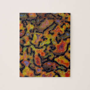 Orange Petrified Dinosaur Bone Jigsaw Puzzle