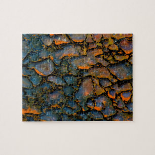 Orange Petrified dinosaur bone Jigsaw Puzzle