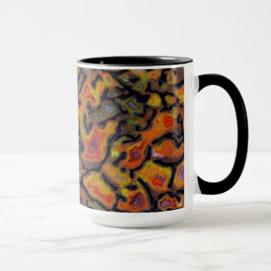 Orange Petrified Dinosaur Bone Mug