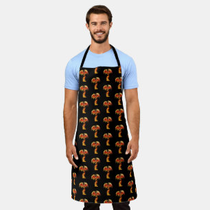 Orange Phoenix Rises From The Fiery Ashes Fantasy Apron