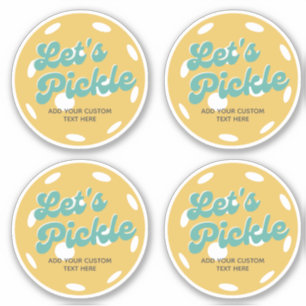 Orange Pickleball Let's Pickle Personalized Text