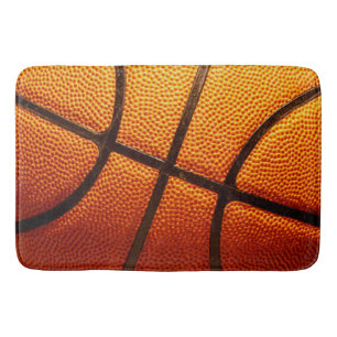 Orange Pimply Basketball, Memory Foam Bath Mat