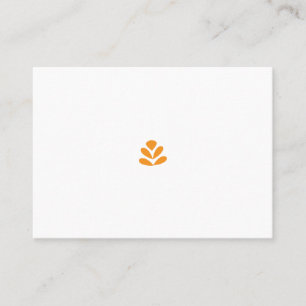 orange, pink and white colour illustration place card