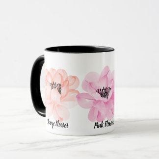 "Orange, Pink and Yellow Flower" coffee mug