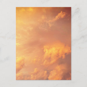 Orange Pink Clouds Cloudscape Postcard