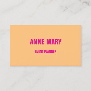 Orange Pink Colourful Bright Event Planner 2025 Business Card