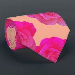 Orange Pink Floral Rose Modern Colourful Bright Tie<br><div class="desc">Designed with cool orange pink floral patterns that makes a great gift or party favour for birthdays,  weddings,  wedding anniversary or any events or celebrations!</div>