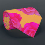 Orange Pink Floral Rose Stylish Gift Party Favour Tie<br><div class="desc">Designed with cool orange pink floral patterns that makes a great gift or party favour for birthdays,  weddings,  wedding anniversary or any events or celebrations!</div>