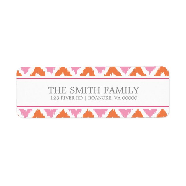 Orange Pink Fuchsia Zigzag Tribal Pattern (Front)