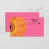 Orange & Pink Gerber Daisy Advice for the Bride (Front/Back)