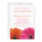 Orange Pink Gerbera Daisy Wedding Invitation