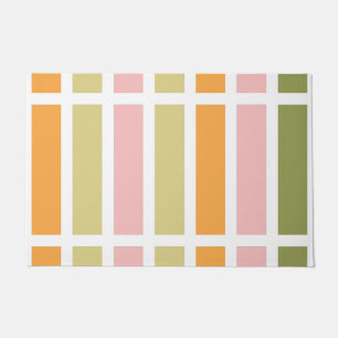 Orange Pink Green Tan Hues Doormat