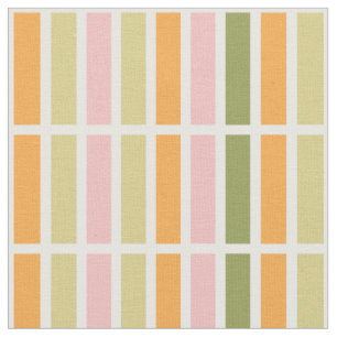 Orange Pink Green Tan Hues Fabric