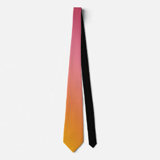 Orange Pink Ombre Gradient Blur Abstract Design Tie