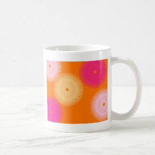orange & pink pop colour coffee mug