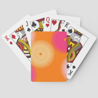 orange & pink pop colour playing cards