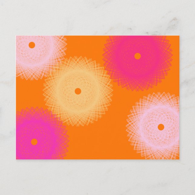 orange & pink pop colour postcard (Front)