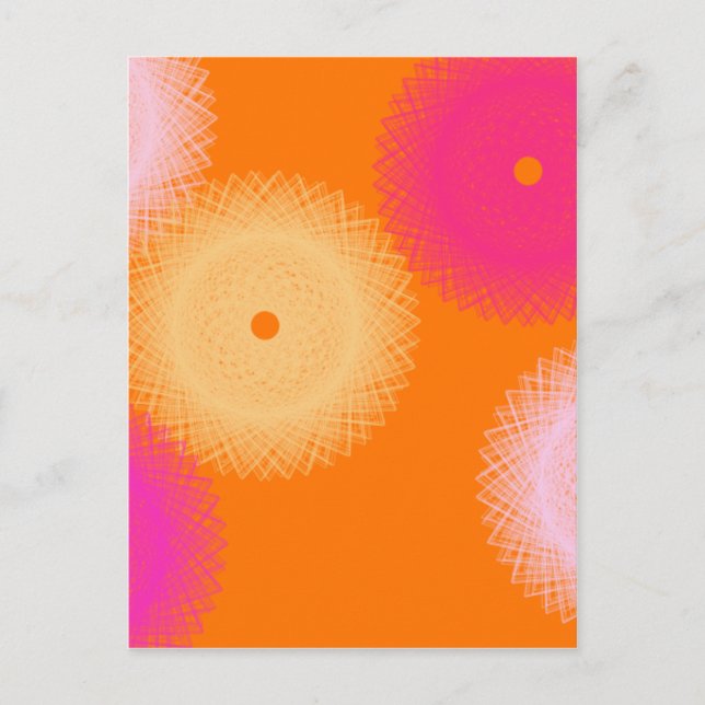 orange & pink pop colour postcard (Front)