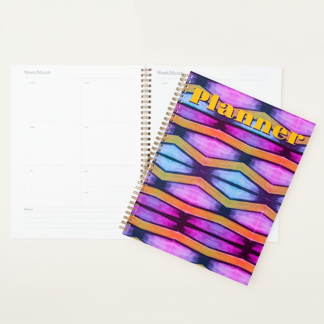 Orange, pink, purple and blue Chevron  Planner (Display)