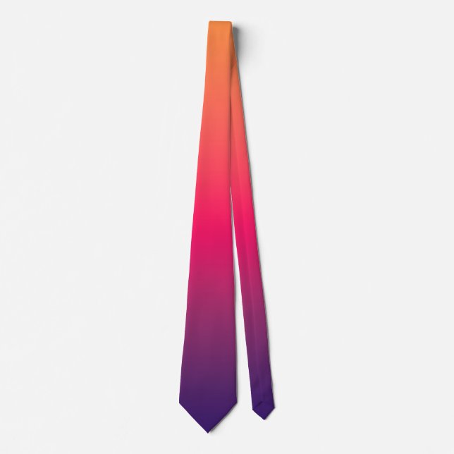Orange Pink Purple Gradient Tie (Front)