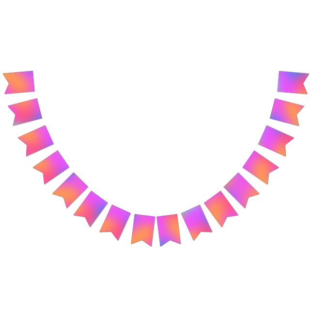 Orange, Pink, Purple Party Bunting Flags (All)