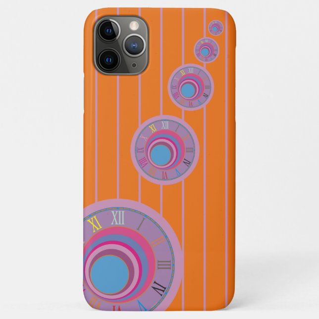 Orange Pink Stripes Swirl Clock Circles Colourful  Case-Mate iPhone Case (Back)