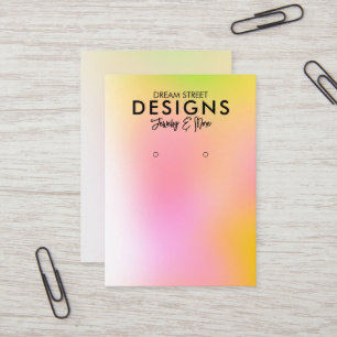 Orange Pink Trendy Earring Display Card