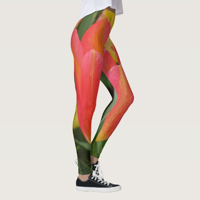 Orange/Pink Tulip Leggings (Right)
