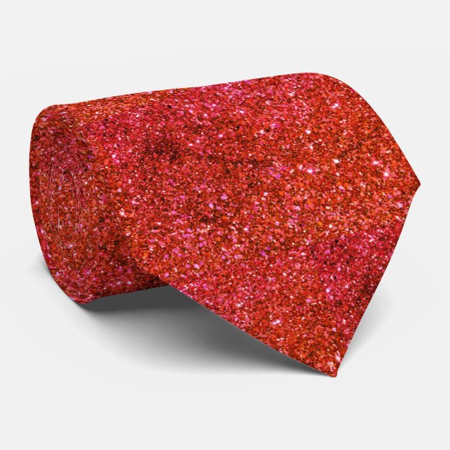 Orange Pink Wine Red Glitter Sparkle Burgundy Gift Tie (Rolled)