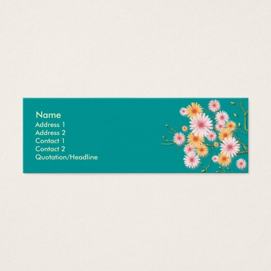 Orange-pinkish Daisy flowers Business Card