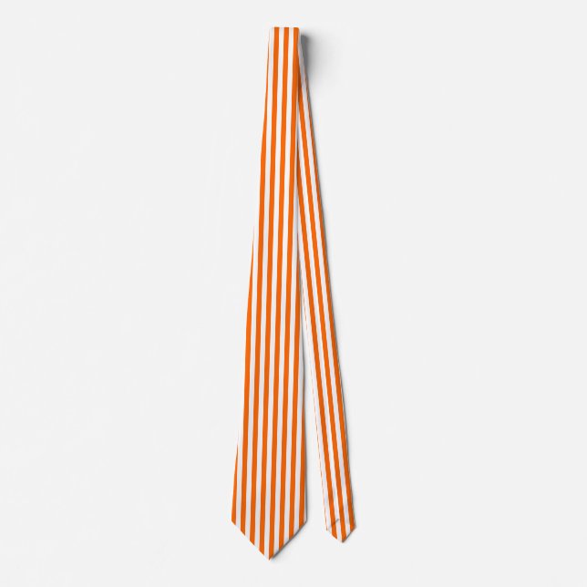 Orange Pinstripe Tie (Front)