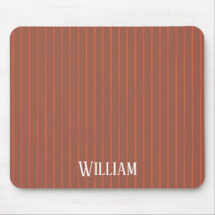 Orange pinstripes mouse mat