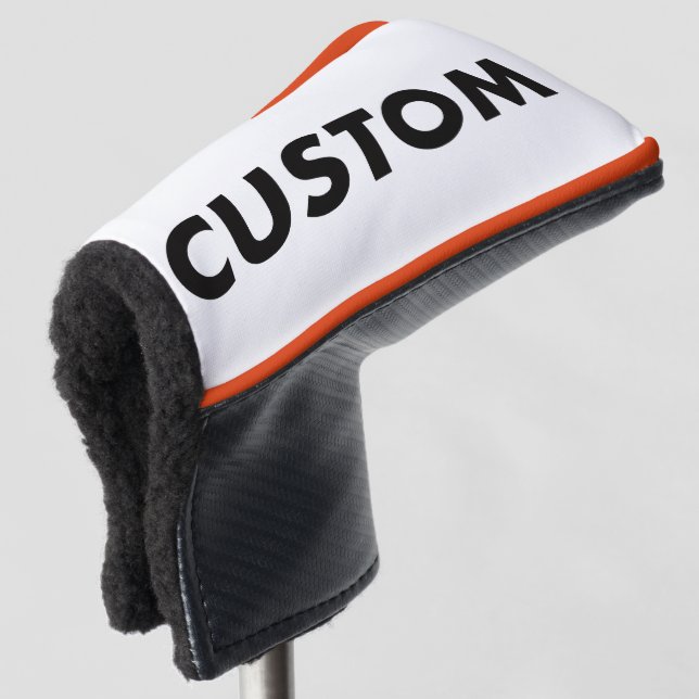 ORANGE Piping Custom Golf Putter Headcover Blank (3/4 Front)