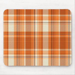 Orange plaid mouse mat