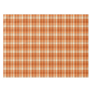 Orange plaid tablecloth