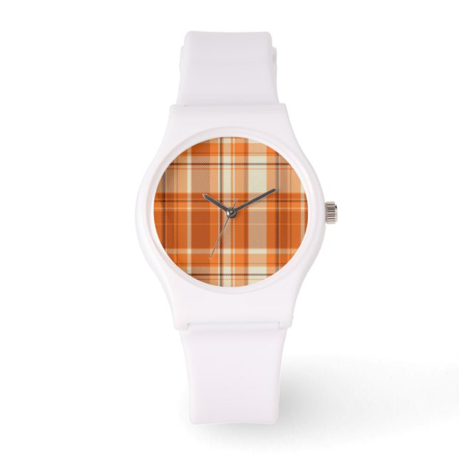 Orange plaid watch (Front)