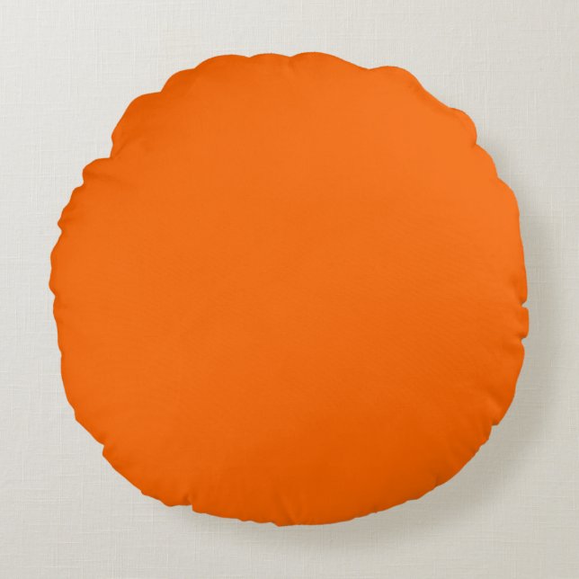 orange  plain solid colour pillow (Front)