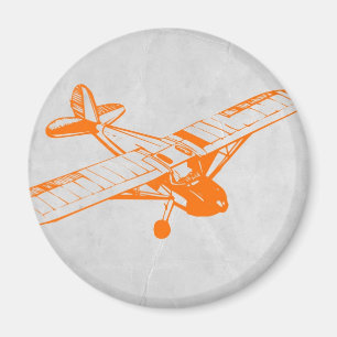 Orange Plane Magnet